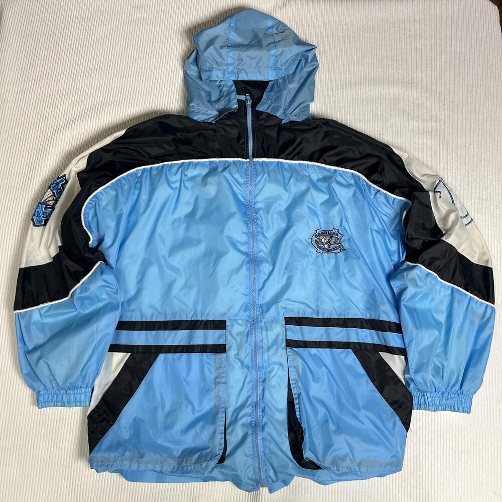 North Carolina Tar Heels Jacket Mens 2XL Blue NCAA Basketball Tank Hooded Nylon